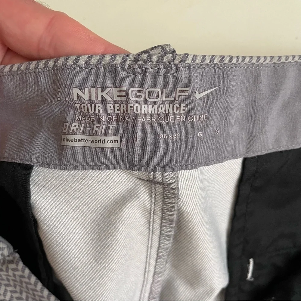 Nike Golf Tour Performance Geometric Print Pant Men’s 36x30 Gray Straight Leg